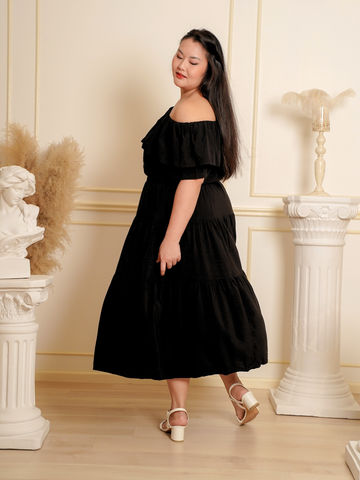 ARIELLA Off Shoulder Ruffle Hem Top Skirt Set Wear