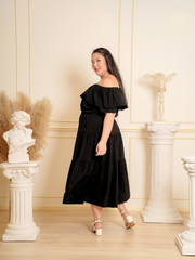 ARIELLA Off Shoulder Ruffle Hem Top Skirt Set Wear