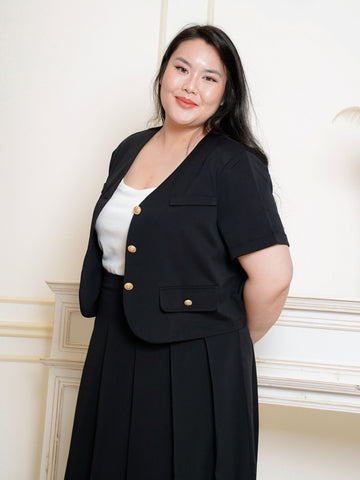 AVERIA Pleated Skirt Work Wear Set