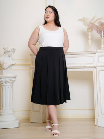 AVERIA Pleated Skirt Work Wear Set