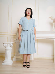 AVERIA Pleated Skirt Work Wear Set