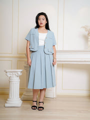 AVERIA Pleated Skirt Work Wear Set