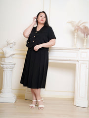 AVERIA Pleated Skirt Work Wear Set