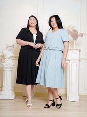 AVERIA Pleated Skirt Work Wear Set