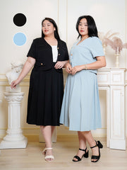 AVERIA Pleated Skirt Work Wear Set