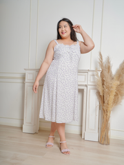 CAMILLE Floral Printed With Cardigan Set Long Dress
