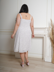 CAMILLE Floral Printed With Cardigan Set Long Dress