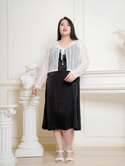 CELIA Lace Hollow Crop Knit Cardigan Outerwear Top