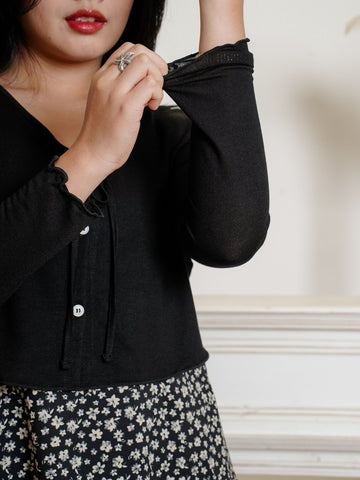 DAHLIA Two in One Set Black Floral Dress