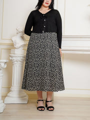DAHLIA Two in One Set Black Floral Dress