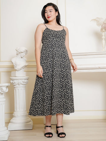 DAHLIA Two in One Set Black Floral Dress