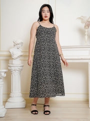 DAHLIA Two in One Set Black Floral Dress