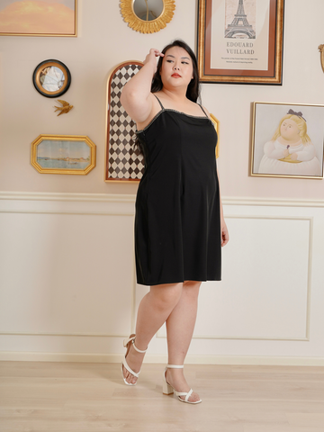 DORIS Black Sleeveless Short Dress