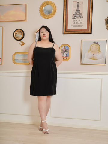 DORIS Black Sleeveless Short Dress