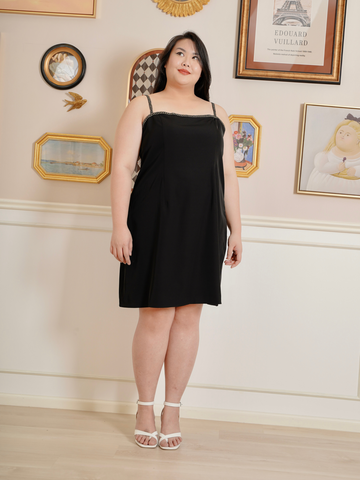 DORIS Black Sleeveless Short Dress