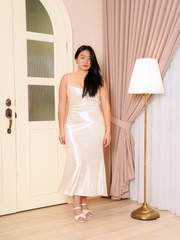 HARLEY Satin Mermaid Hem Maxi Glam Dress