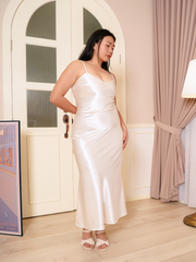 HARLEY Satin Mermaid Hem Maxi Glam Dress