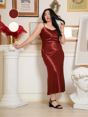 HARLEY Satin Mermaid Hem Maxi Glam Dress