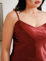 HARLEY Satin Mermaid Hem Maxi Glam Dress