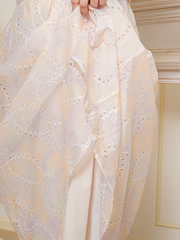 JOVAIN Pastel Watercolor Square Neck Dress