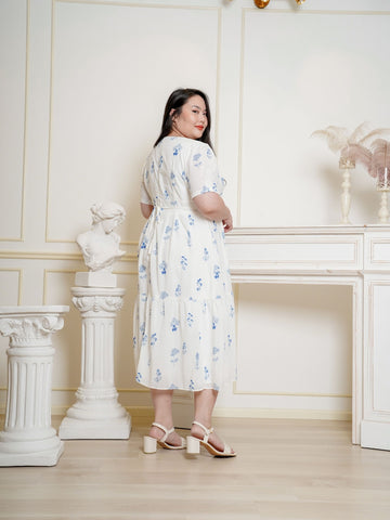 JULIA V-Neckline Elegant Floral Maxi Dress