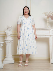JULIA V-Neckline Elegant Floral Maxi Dress