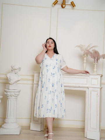 JULIA V-Neckline Elegant Floral Maxi Dress