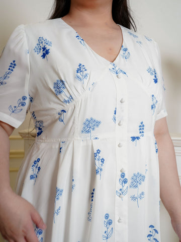 JULIA V-Neckline Elegant Floral Maxi Dress