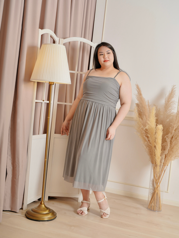 JULIETE Sleeveless Mesh Maxi Dress