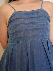 LILLEVI Denim Co-Ord Set Short Sleeve  Maxi Dress