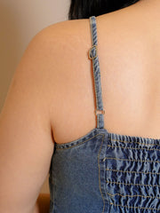 LILLEVI Denim Co-Ord Set Short Sleeve  Maxi Dress