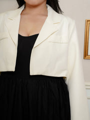 MICHI Work Lapel Crop Blazar Top