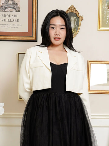 MICHI Work Lapel Crop Blazar Top