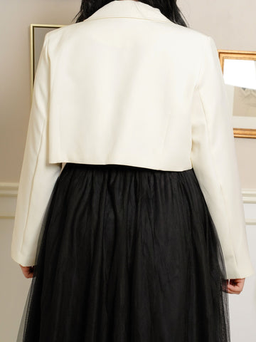 MICHI Work Lapel Crop Blazar Top