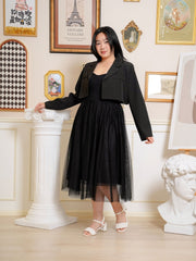 MICHI Work Lapel Crop Blazar Top