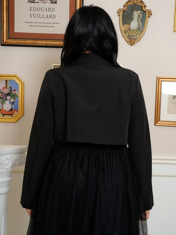 MICHI Work Lapel Crop Blazar Top