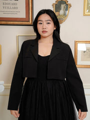 MICHI Work Lapel Crop Blazar Top