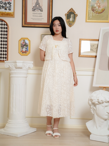 MIRA Elegant Two Pieces Set Jacquard Dress