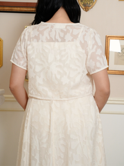 MIRA Elegant Two Pieces Set Jacquard Dress