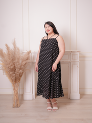 PATRICIA Polkadot Prints Sleeveless Chiffon Maxi Dress