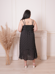 PATRICIA Polkadot Prints Sleeveless Chiffon Maxi Dress