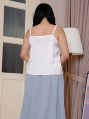 PEARLY Satin Sleeveless Inner Top