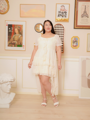 ROWYN Chiffon Multi-Layer Asymmetric Hem Dress