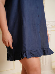 STEVIE Button Front Lapel Collar Casual Dress