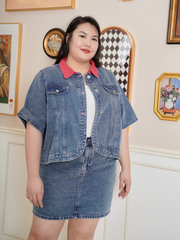 WENDY Short Sleeve Denim Skort Co-Ord Set Wear