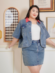 WENDY Short Sleeve Denim Skort Co-Ord Set Wear