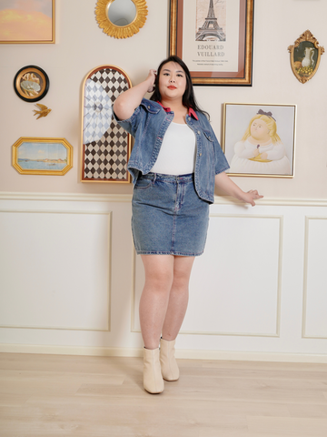 WENDY Short Sleeve Denim Skort Co-Ord Set Wear