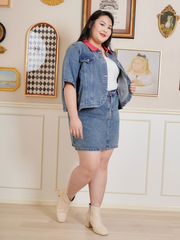 WENDY Short Sleeve Denim Skort Co-Ord Set Wear