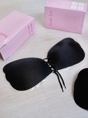 Wing Shaped Nubra Stick On Reusable Backless Bra