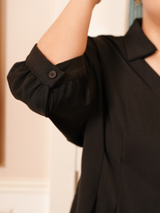 CEZANNE Side Pleated Drop Shoulder Dress